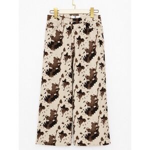Social Butterfly Cow Print Wide Leg Pants Women's Size 7 Y2K Western